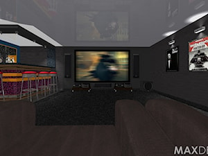 Sala kinowa w domu i bilard - Mix projektów. - Domy, styl nowoczesny - zdjęcie od MaxDesigner