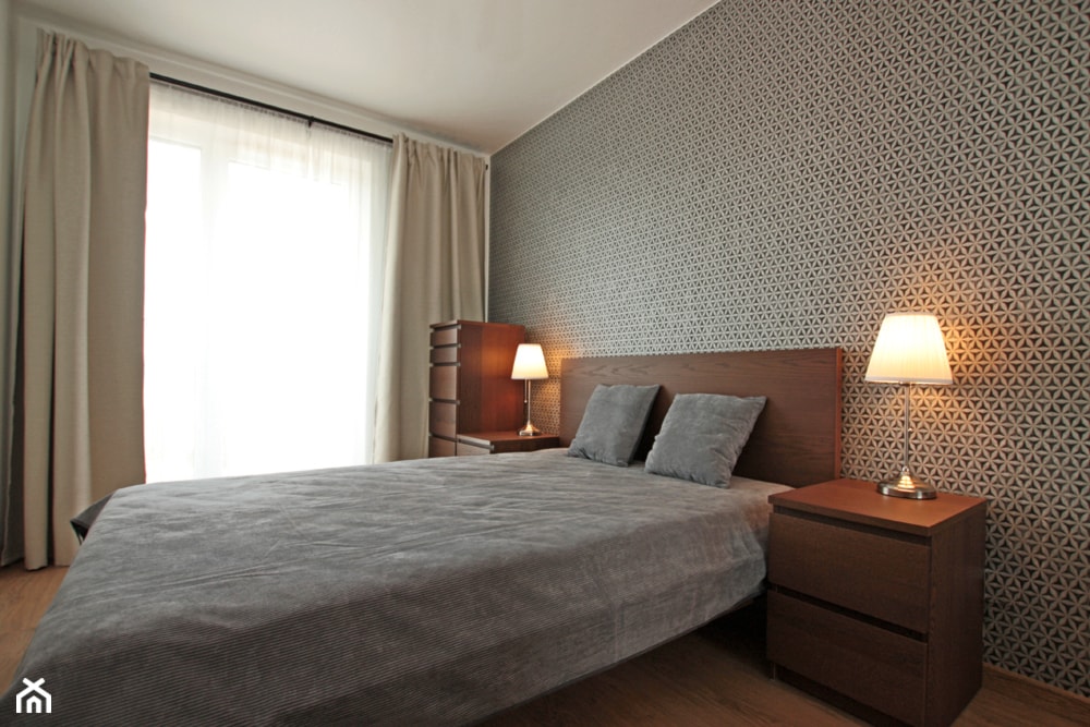 Nowoczesna sypialnia w ciepłym wydaniu - zdjęcie od MaxDesigner - Homebook
