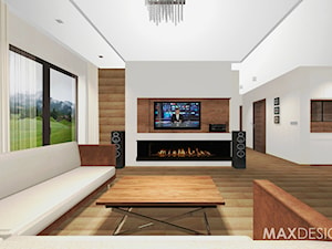Kino domowe w salonie - mix projektów - Salon, styl nowoczesny - zdjęcie od MaxDesigner