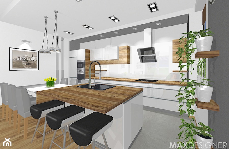 Jasne Kuchnie - Mix Projektów - Kuchnia, styl nowoczesny - zdjęcie od MaxDesigner