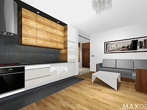 Salony w mieszkaniach otulone bielą - Mix projektów. - Kuchnia, styl minimalistyczny - zdjęcie od MaxDesigner