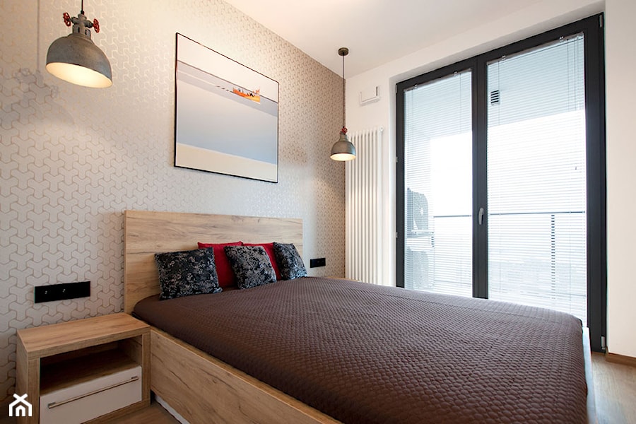 Sypialnia z akcentami loftu - zdjęcie od MaxDesigner