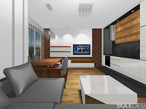 Salony w mieszkaniach otulone bielą - Mix projektów. - Salon, styl nowoczesny - zdjęcie od MaxDesigner