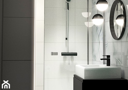 2 W 1 - Mała bez okna z punktowym oświetleniem łazienka, styl nowoczesny - zdjęcie od MyBigBox Architekci