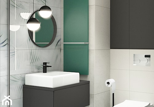 2 W 1 - Mała bez okna z punktowym oświetleniem łazienka, styl nowoczesny - zdjęcie od MyBigBox Architekci