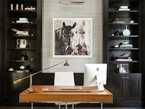 Średnie w osobnym pomieszczeniu czarne szare biuro, styl nowoczesny - zdjęcie od B2B Partner