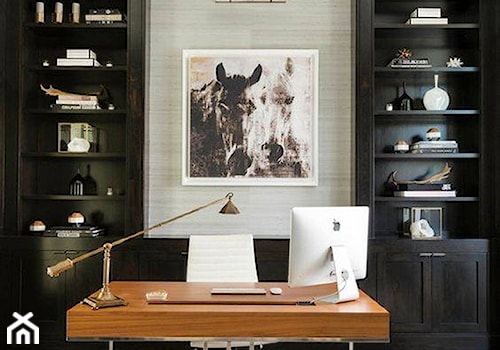 Średnie w osobnym pomieszczeniu czarne szare biuro, styl nowoczesny - zdjęcie od B2B Partner