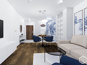 Mieszkanie w Ciechanowie - Salon, styl skandynawski - zdjęcie od ODROBINA KOLORU