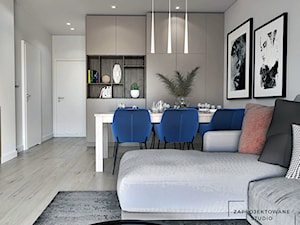 Mieszkanie z granatowym akcentem - Salon, styl nowoczesny - zdjęcie od Zaprojektowane