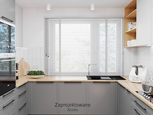 Strefa dzienna domu jednorodzinnego - Kuchnia, styl skandynawski - zdjęcie od Zaprojektowane