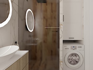 Mała łazienka z pralką - zdjęcie od Fancy Design Warsaw