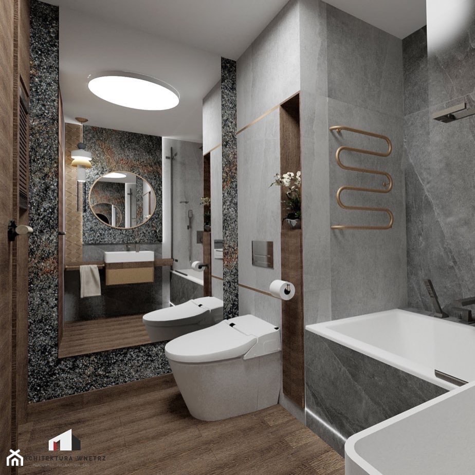 łazienka w stylu Nowojorskim 2 - zdjęcie od ERS Pracownia Projektowa Eliza Rogala-Szwede - Homebook