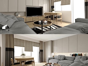 mieszkanie 56m2 - Salon, styl nowoczesny - zdjęcie od ERS Pracownia Projektowa Eliza Rogala-Szwede