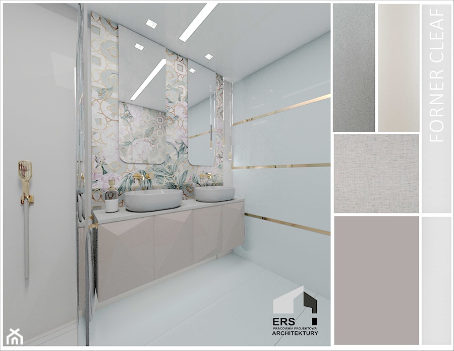 łazienka w stylu Nowojorskim 1 - zdjęcie od ERS Pracownia Projektowa Eliza Rogala-Szwede
