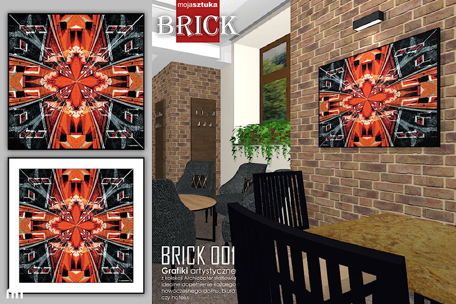 Brick modele: 001/002 - Wnętrza publiczne, styl industrialny - zdjęcie od mojasztuka