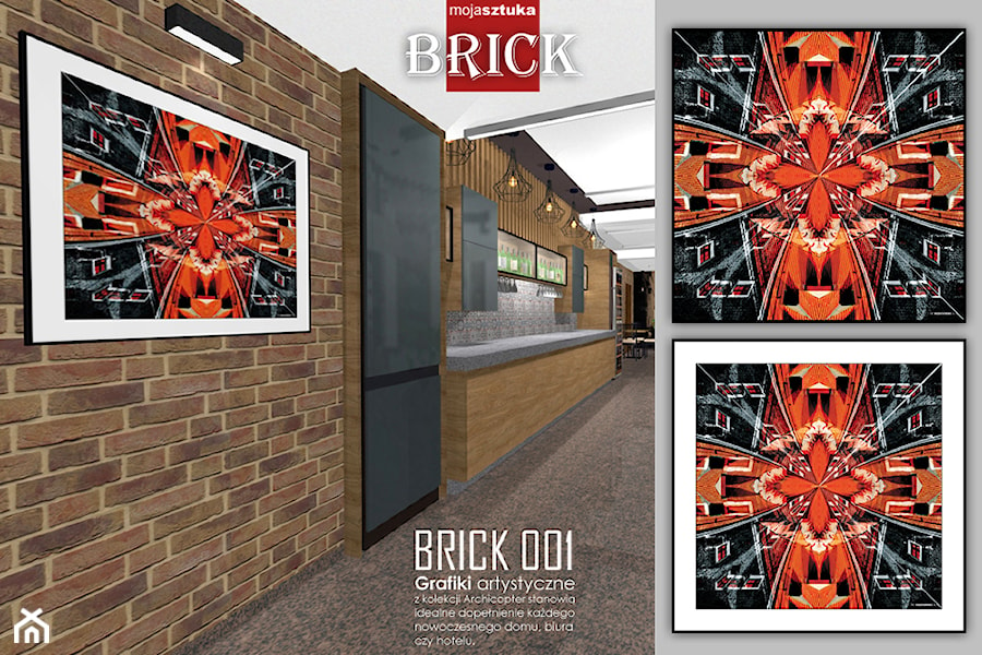 Brick modele: 001/002 - Wnętrza publiczne, styl nowoczesny - zdjęcie od mojasztuka