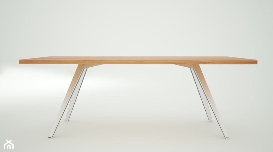 Stół Vita na nogach ze stali nierdzewnej szczotkowanej - zdjęcie od Gioia Furniture
