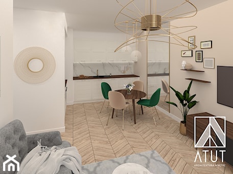 Aranżacje wnętrz - Jadalnia: elegancko • subtelnie • kobieco - ATUT Architektura Wnętrz. Przeglądaj, dodawaj i zapisuj najlepsze zdjęcia, pomysły i inspiracje designerskie. W bazie mamy już prawie milion fotografii!