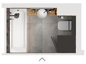 nastrojowo • naturalnie • wyraziście - projekt małej łazienki - zdjęcie od ATUT Architektura Wnętrz