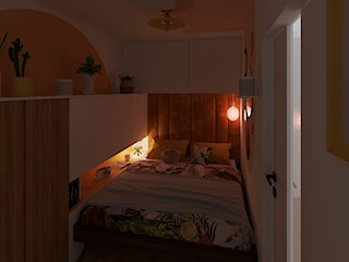 barwnie • bajecznie • słonecznie - sypialnia na warszawskiej Pradze