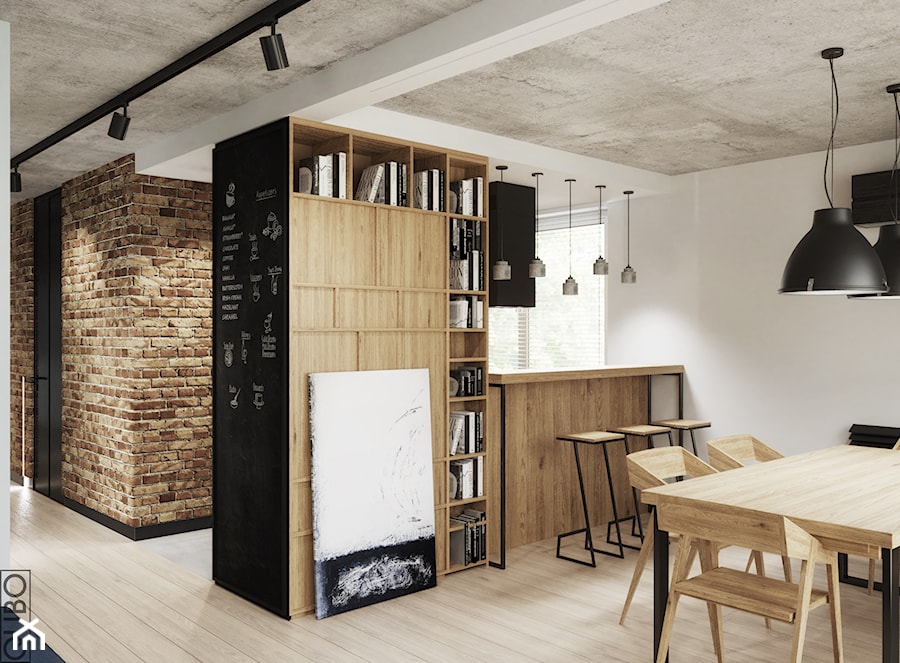 Salon połączony z jadalnią i kuchnią - zdjęcie od QUBO architekci pracownia architektury wnętrz/ architekt / projektant wnętrz