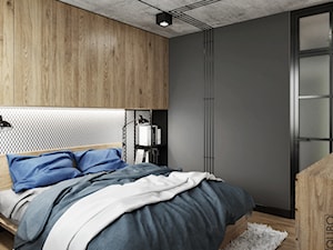 Sypialnia z elementami stylu industrialnego - zdjęcie od QUBO architekci pracownia architektury wnętrz/ architekt / projektant wnętrz