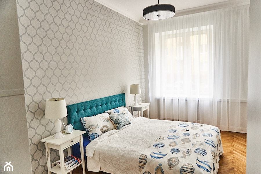 #5latHomebook - Średnia biała szara sypialnia - zdjęcie od alinakar@op.pl