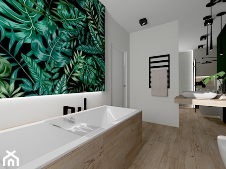 Aranżacje wnętrz - Łazienka: Tropikalna łazienka - Łazienka, styl minimalistyczny - Mua. Przeglądaj, dodawaj i zapisuj najlepsze zdjęcia, pomysły i inspiracje designerskie. W bazie mamy już prawie milion fotografii!