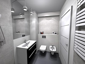 Nowoczena łazienka w szarościach. - Łazienka, styl nowoczesny - zdjęcie od Lemax_Design_Projekty_Łazienek