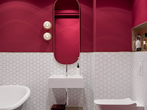 Modern deco - Mała bez okna z lustrem łazienka, styl glamour - zdjęcie od mow.design