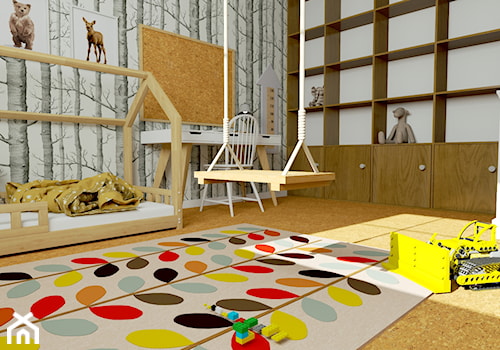 Pokój dziecka w modernistycznym mieszkaniu - leśny pokój - zdjęcie od Urszula Karasiewicz