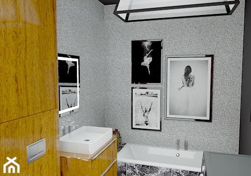 Modernistyczna łazienka z lastryko - zdjęcie od Urszula Karasiewicz
