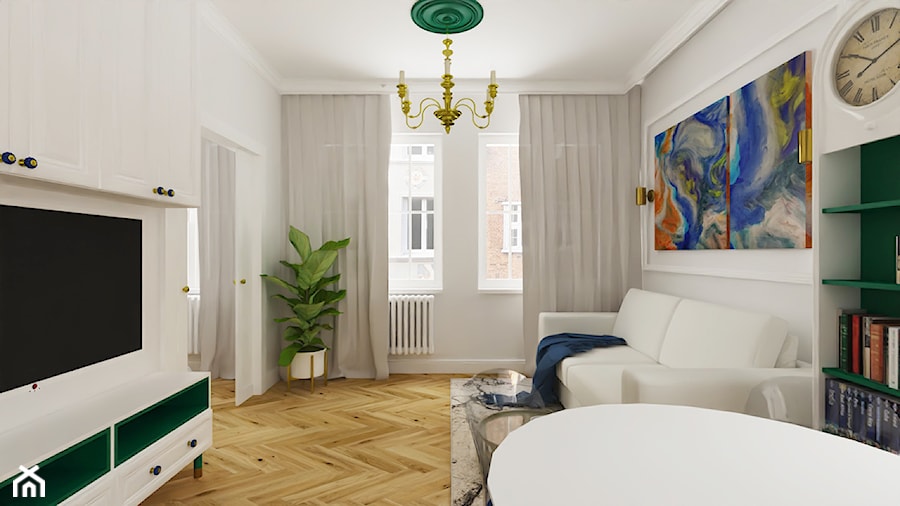 Apartament Ogarna - Salon, styl nowoczesny - zdjęcie od pracowniabueno
