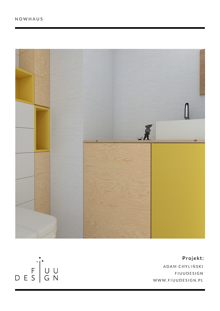 Sklejka w łazience - zdjęcie od Adam Chyliński FIUUdesign - Homebook