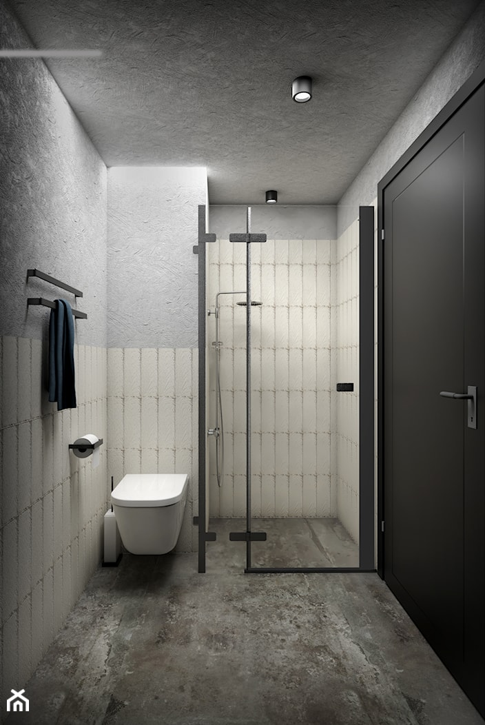 DIGITAL NOMAD'S FLAT - Średnia bez okna z punktowym oświetleniem łazienka, styl nowoczesny - zdjęcie od magdalleenna - Homebook