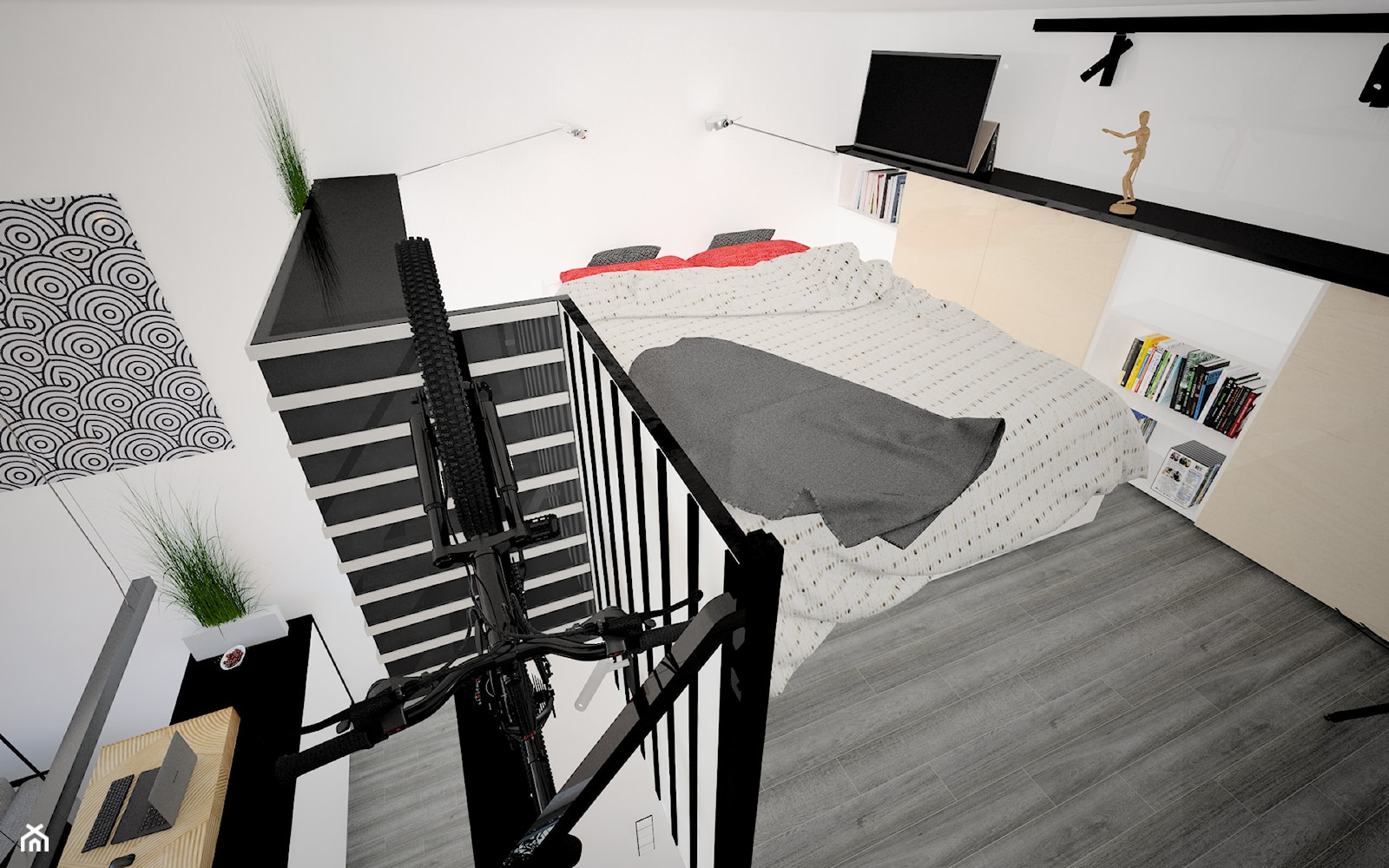 Sypialnia na antresoli - zdjęcie od TADEUSZ MIREK architekt - Homebook