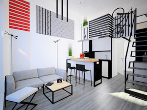 Salon z aneksem kuchennym - zdjęcie od TADEUSZ MIREK architekt