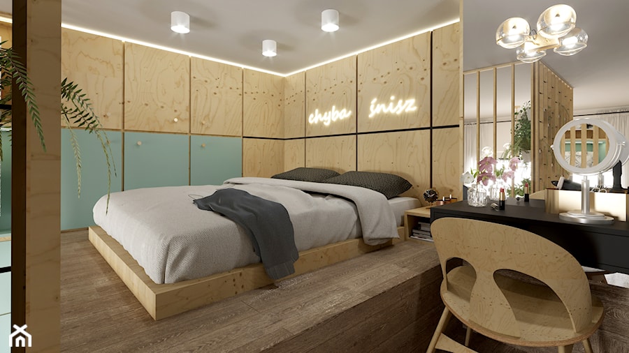 Apartament Praktyczny MINIMAXY - Średnia sypialnia, styl nowoczesny - zdjęcie od Monika Bucholc
