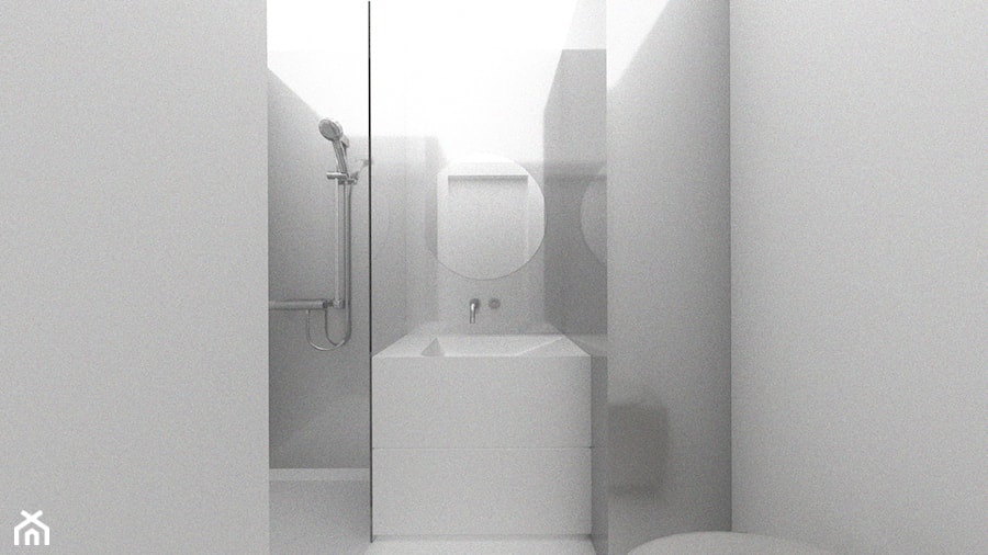 Łazienka, również z wykorzystaniem blachy aluminiowej - zdjęcie od mor.e studio