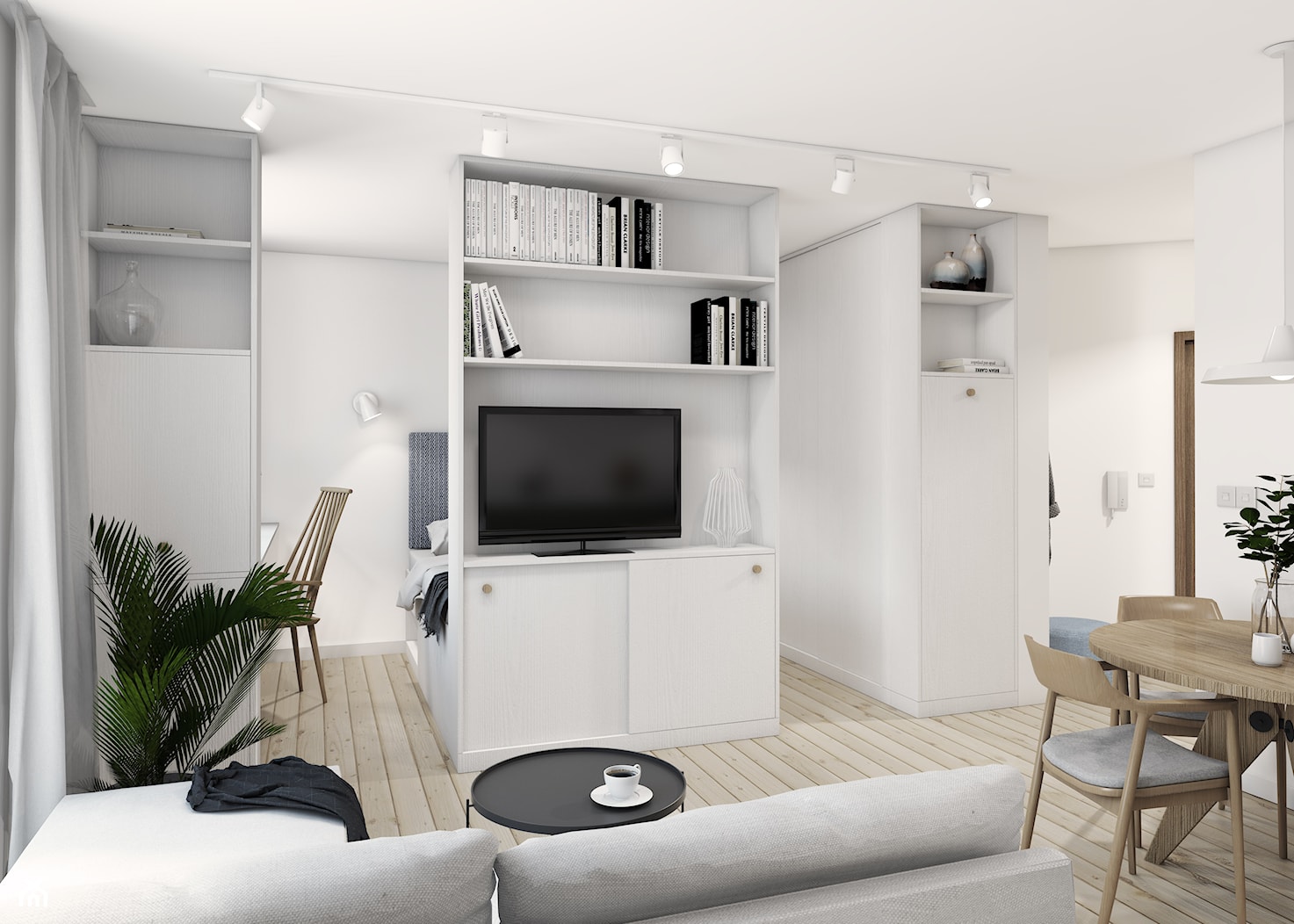 Mieszkanie typu studio - Salon, styl minimalistyczny - zdjęcie od ZKA architekci - Homebook