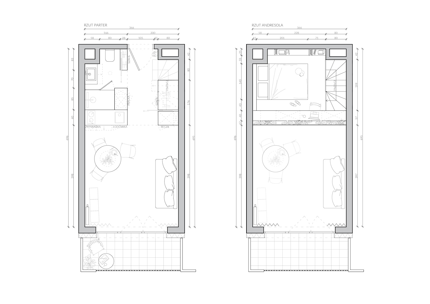 Rzut mieszkania - zdjęcie od Kuba Krysiak Autorska Pracownia Projektowa - Homebook