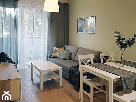 Aranżacje wnętrz - Salon: Salon z pistacjową ścianą - Ewa Karczewska Interiors. Przeglądaj, dodawaj i zapisuj najlepsze zdjęcia, pomysły i inspiracje designerskie. W bazie mamy już prawie milion fotografii!