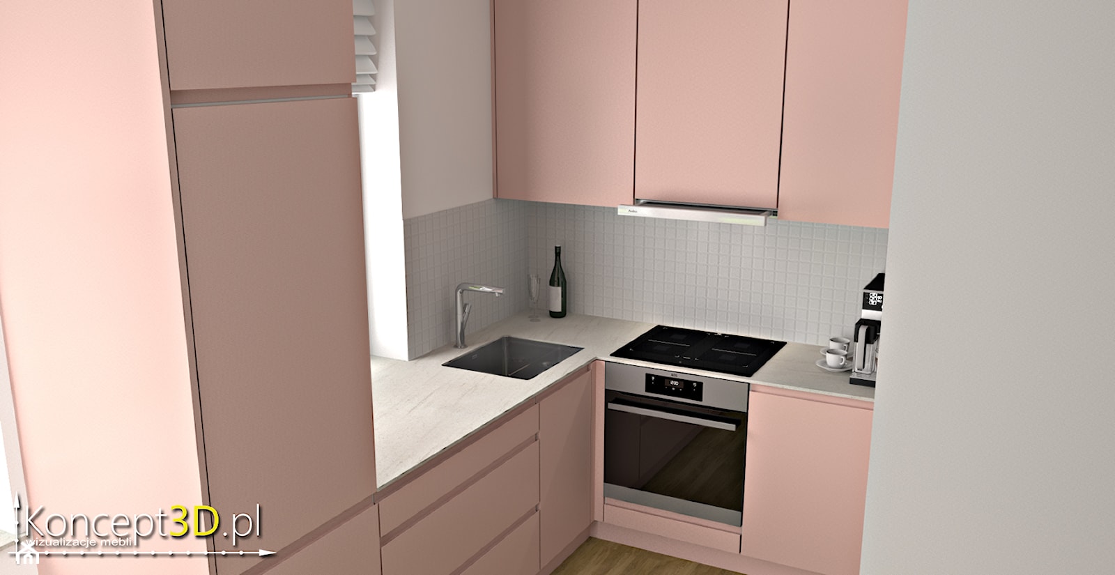 Projekt nowoczesnej kuchni - zdjęcie od koncept3d.pl - Homebook