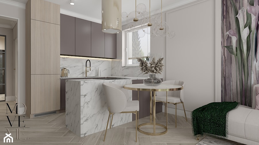 Mieszkanie Modern Classic - Kuchnia, styl glamour - zdjęcie od Move Me in Studio projektowania wnętrz Nowy Sącz