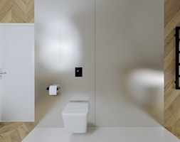 Łazienka na poddaszu z tapetą - Łazienka, styl nowoczesny - zdjęcie od Move Me in Studio projektowania wnętrz Nowy Sącz - Homebook