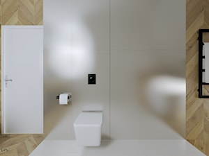 Łazienka na poddaszu z tapetą - Łazienka, styl nowoczesny - zdjęcie od Move Me in Studio projektowania wnętrz Nowy Sącz
