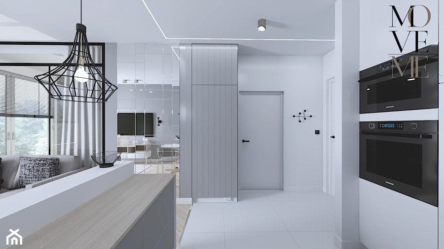 Kompaktowe mieszkanie w Warszawie - Kuchnia, styl nowoczesny - zdjęcie od Move Me in Studio projektowania wnętrz Nowy Sącz