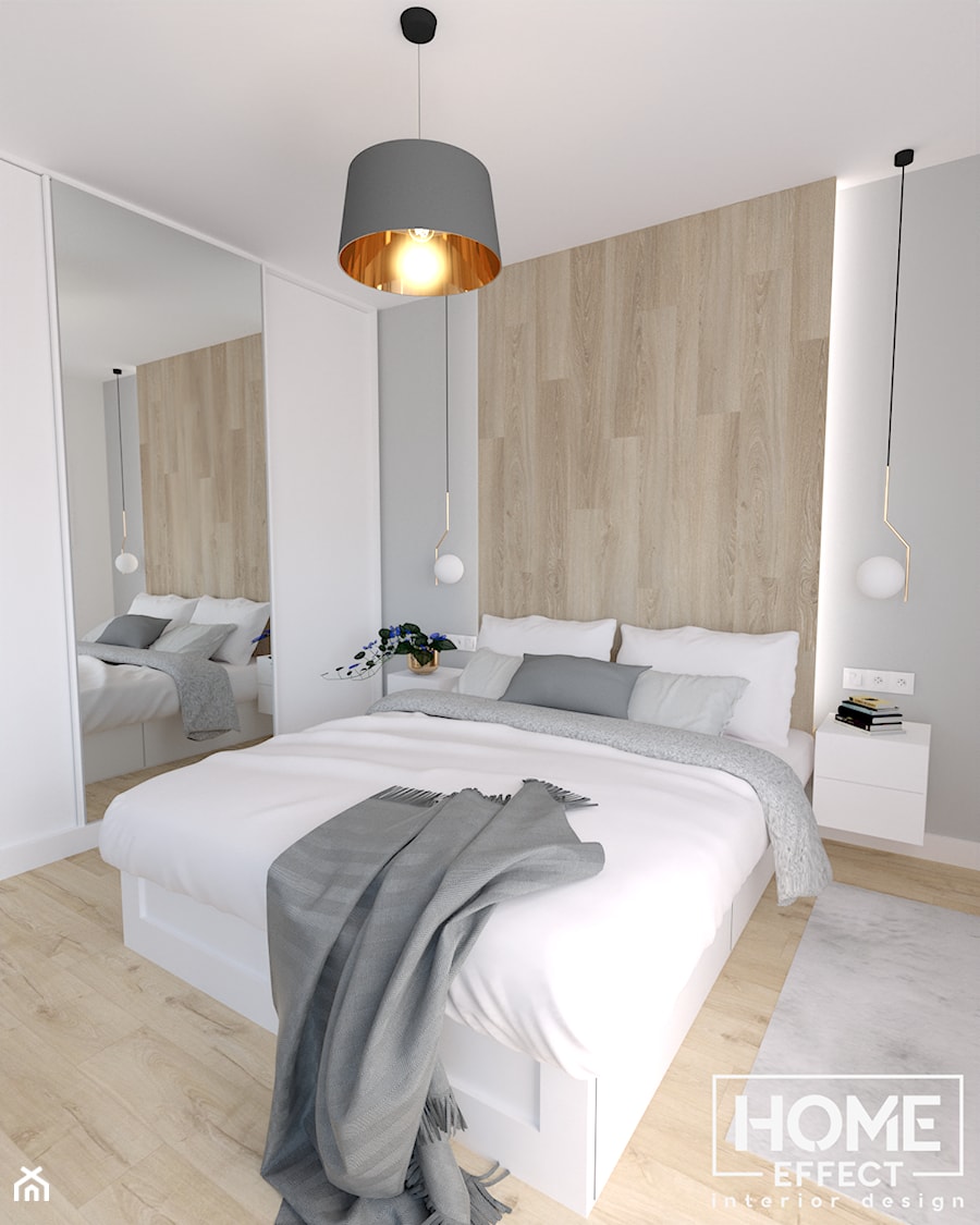 sypialnia z drewnem - zdjęcie od Home Effect