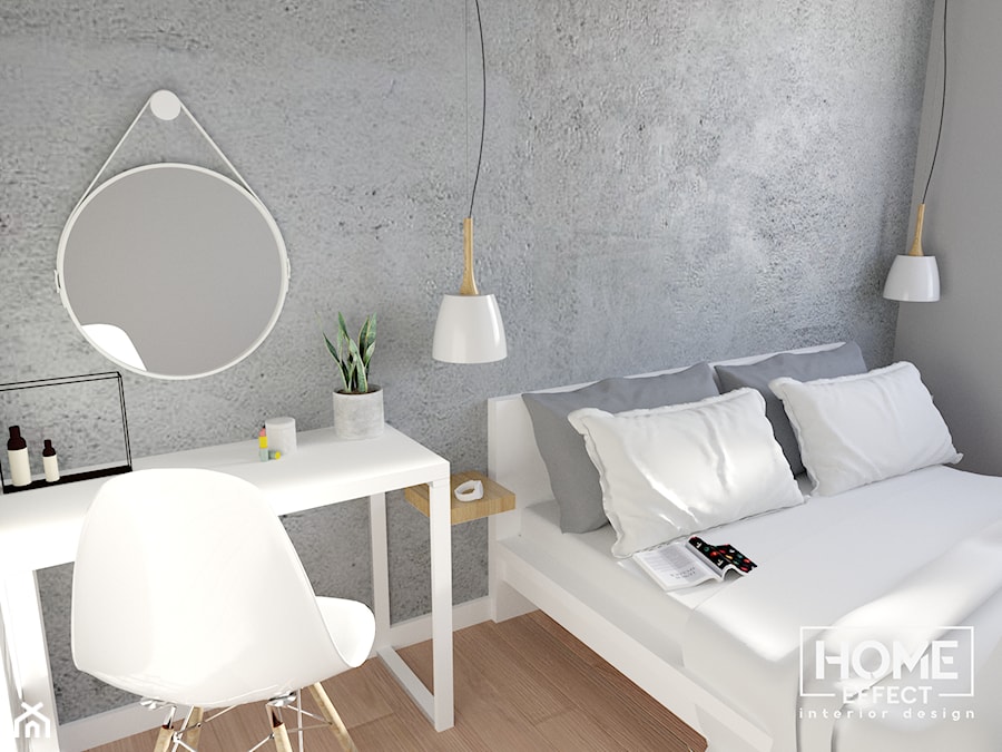 Sypialnia z betonem - zdjęcie od Home Effect
