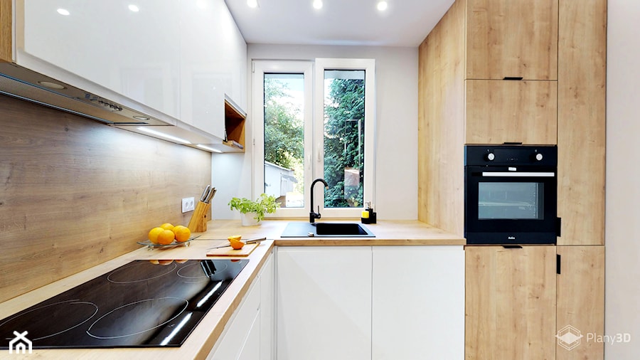 Mieszkanie na sprzedaż po generalnym remoncie - Kuchnia, styl nowoczesny - zdjęcie od Plany3D Fotografia wnętrz i Wirtualne spacery 3D